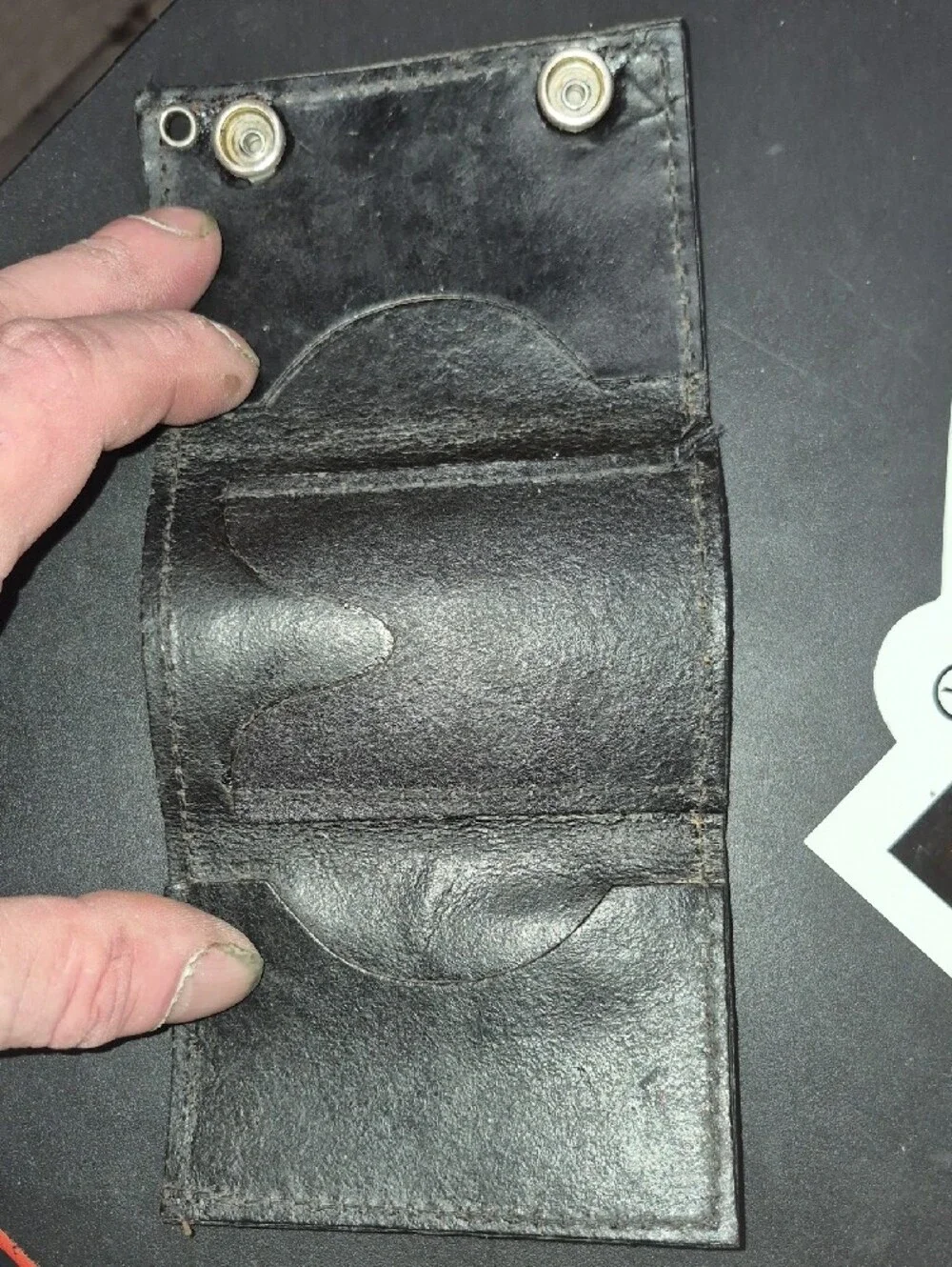 Vintage Harley-Davidson Black Wallet with Red Wings. New-old-stock
